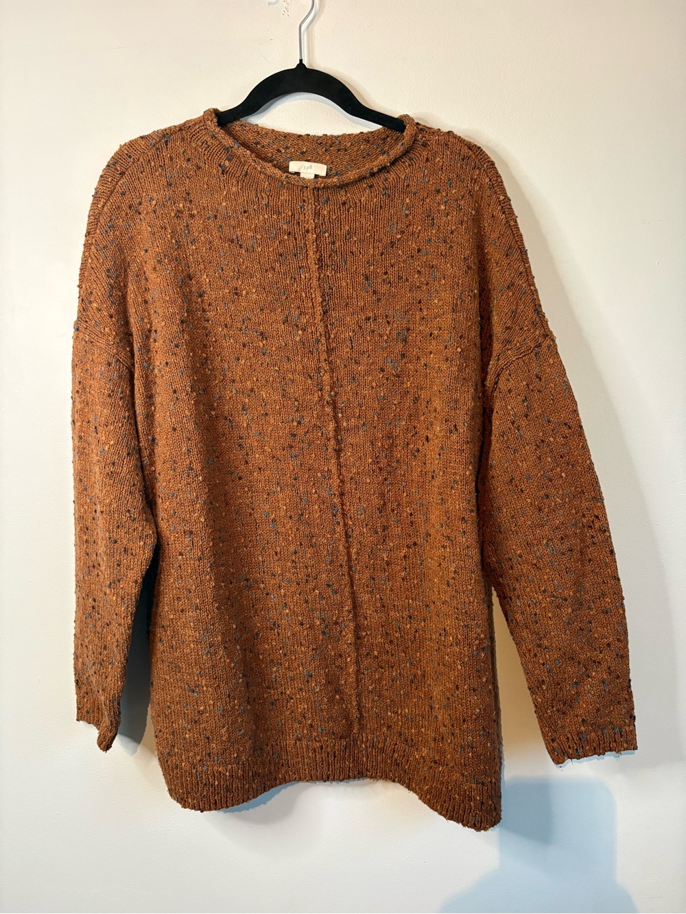 J. Jill Rust Flecked Crewneck Sweater